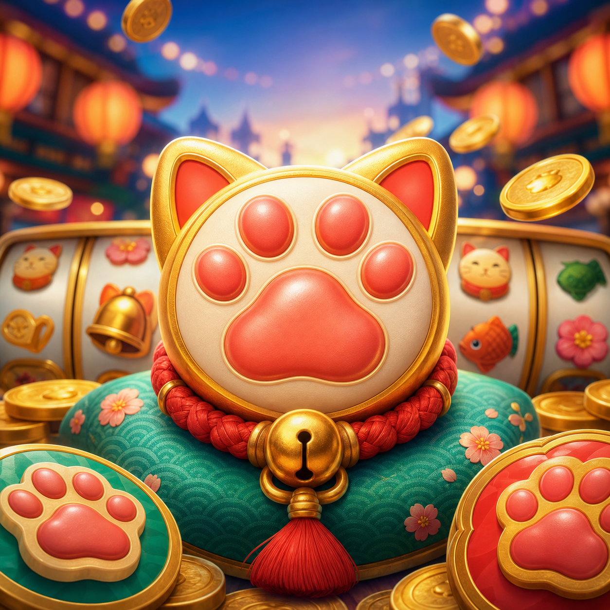 Neon city heist themed social slot demo cover